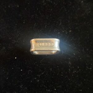 Tiffany & Co. 1837 sterling silver 925 square wide band ring sz 5 1/2